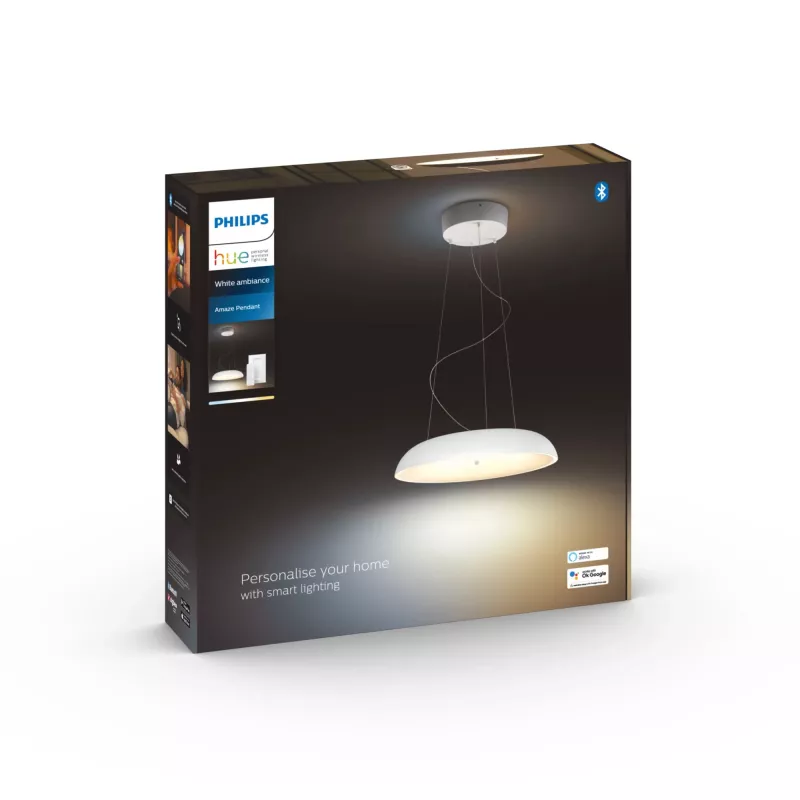 Inteligentna lampa wisząca Philips Hue biały ambience Amaze — Bluetooth, 24V, 434×77 mm, biała