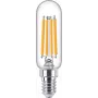 Philips Żarówka Filamentowa Przezroczysta 60W T25 E14, 6,5 W, 60 W, E14, 806 lm, 15000 h, Ciepła biel