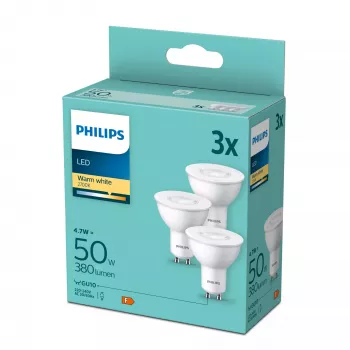 Philips Spot 50W PAR16 GU10 x3 4.7W Warm biały 380lm 15000h