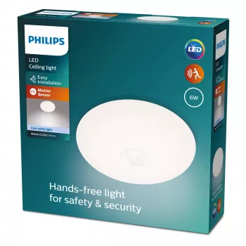 Lampa sufitowa Philips Functional Mauve 6 W LED, okrągła 250×72 mm, biała, stałe zintegrowane źródło światła