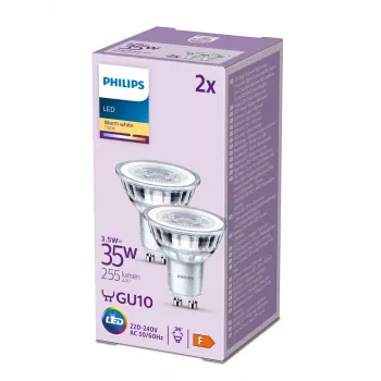 Philips Spot 35W PAR16 GU10 x2, 3,5 W, 35 W, GU10, 255 lm, 15000 h, Ciepła biel