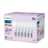 Philips Świeca 40W P45 E14 x6, 4,9 W, 40 W, E14, 470 lm, 15000 h, Ciepła biel