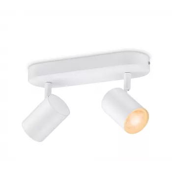 WiZ IMAGEO 2x reflektor regulowany, Inteligentna lampa sufitowa, Wi-Fi/Bluetooth, Biały, Wi-Fi 4 (802.11n), 802.11b, 802.11g, LED, Metal