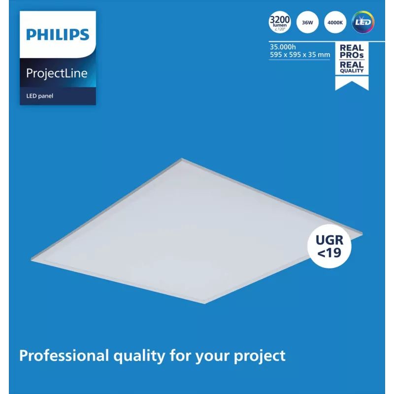 Panel LED Philips OC Panel 6060 4000K Biały IP20 — lampa wpuszczana/natynkowa sufitowa 60x60 cm