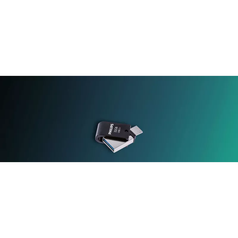 Philips FM32DC152B/00 pamięć USB flash 32 GB USB Type-C 3.2 Gen 1 (3.1 Gen 1) Czarny