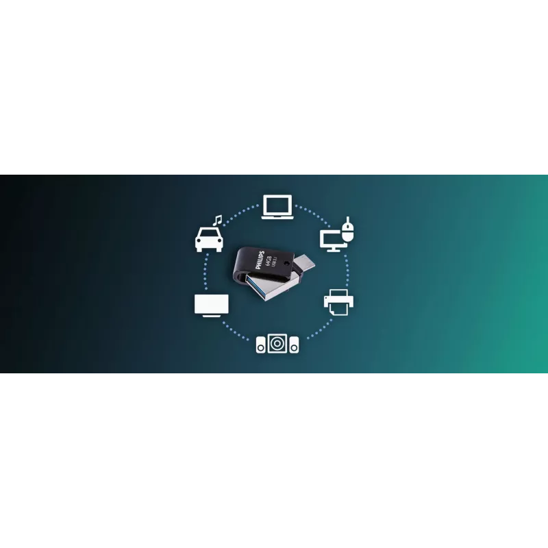 Philips FM64DC152B/00 pamięć USB 64 GB USB typu C 3.2 Gen 1 (3.1 Gen 1) Czarna