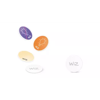 WiZ NFC Tag 4 sztuki, Bezprzewodowy, NFC, Biały, IP20, Tworzywo sztuczne, Nie wymagany