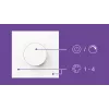 WiZ Smart Dial Switch Philips Bezprzewodowy Wi-Fi Biały Zasilany Bateriami 5 V