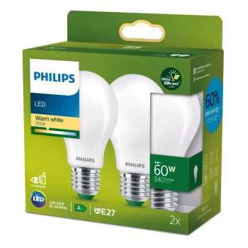 Philips Żarówka Filamentowa Matowa 60W A60 E27 4W Ciepła Biel 840lm