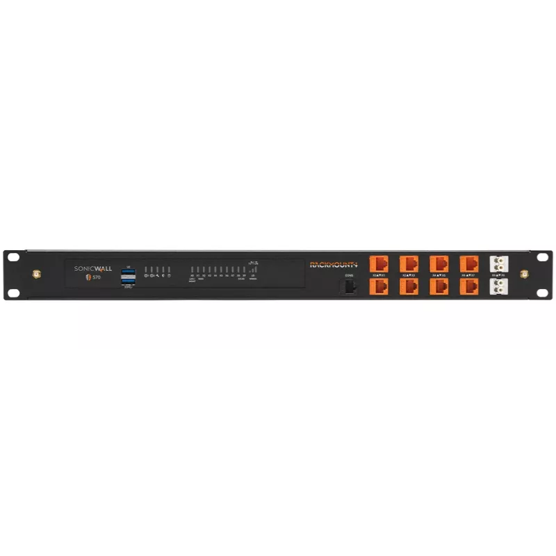 Zestaw montażowy Rackmount IT do szafy rack dla SonicWall TZ570W RM-SW-T12 1U — kompatybilna instalacja w szafie 1U