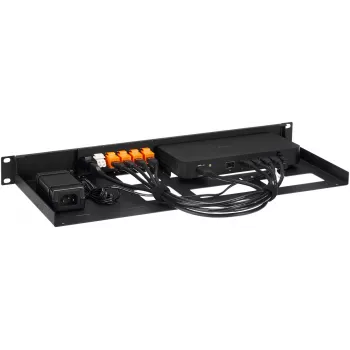 Zestaw montażowy 1U do szafy rack dla SonicWall TZ80 firmy rackmount it RM-SW-T14 — zestaw montażowy 1U do urządzenia SonicWall TZ80