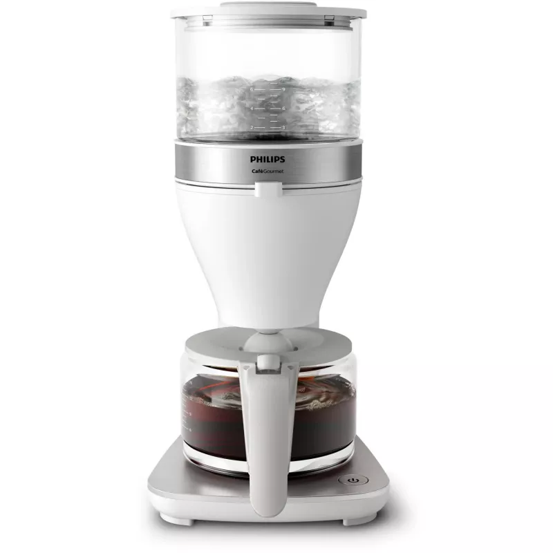 Philips Cafe Gourmet HD5416/00 ekspres przelewowy do kawy ze szklanym dzbankiem, biały