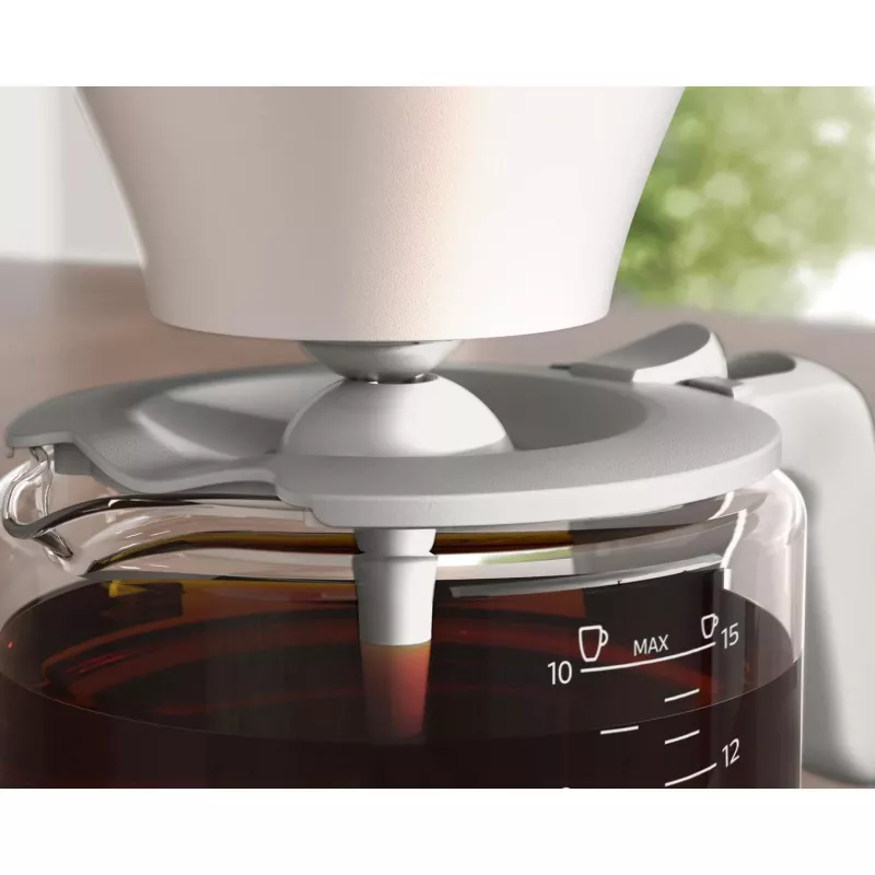 Philips Cafe Gourmet HD5416/00 ekspres przelewowy do kawy ze szklanym dzbankiem, biały