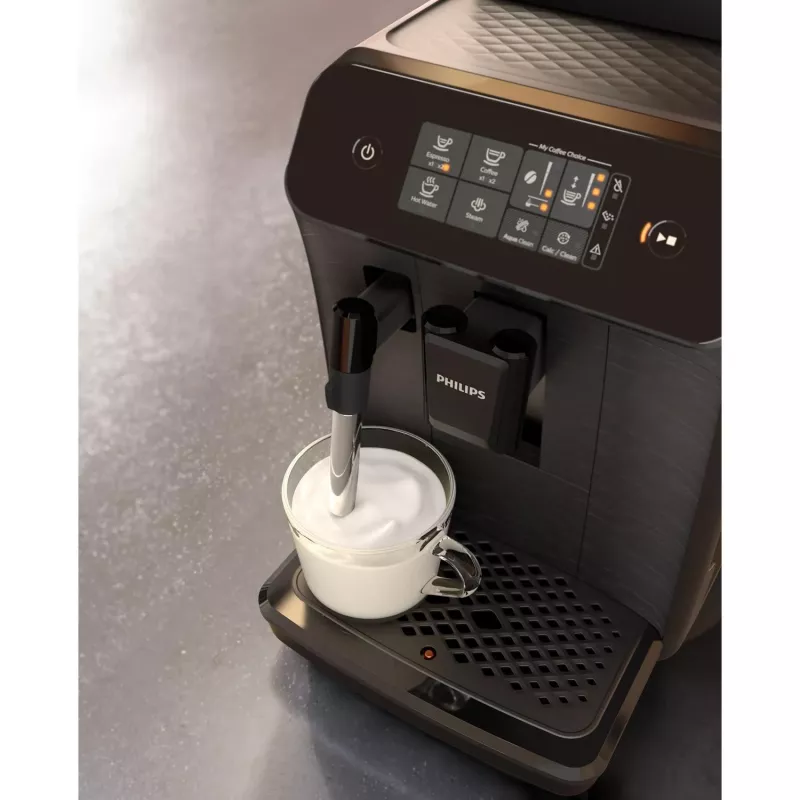 Ekspres do kawy Philips serii 800 EP0820/00 — w pełni automatyczny, zbiornik 1,8 l, wbudowany ceramiczny młynek 275 g, 15 barów, czarny