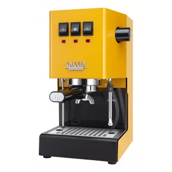 Ekspres do kawy Gaggia Classic Evo E24 — kompaktowy domowy ekspres do espresso, żółty