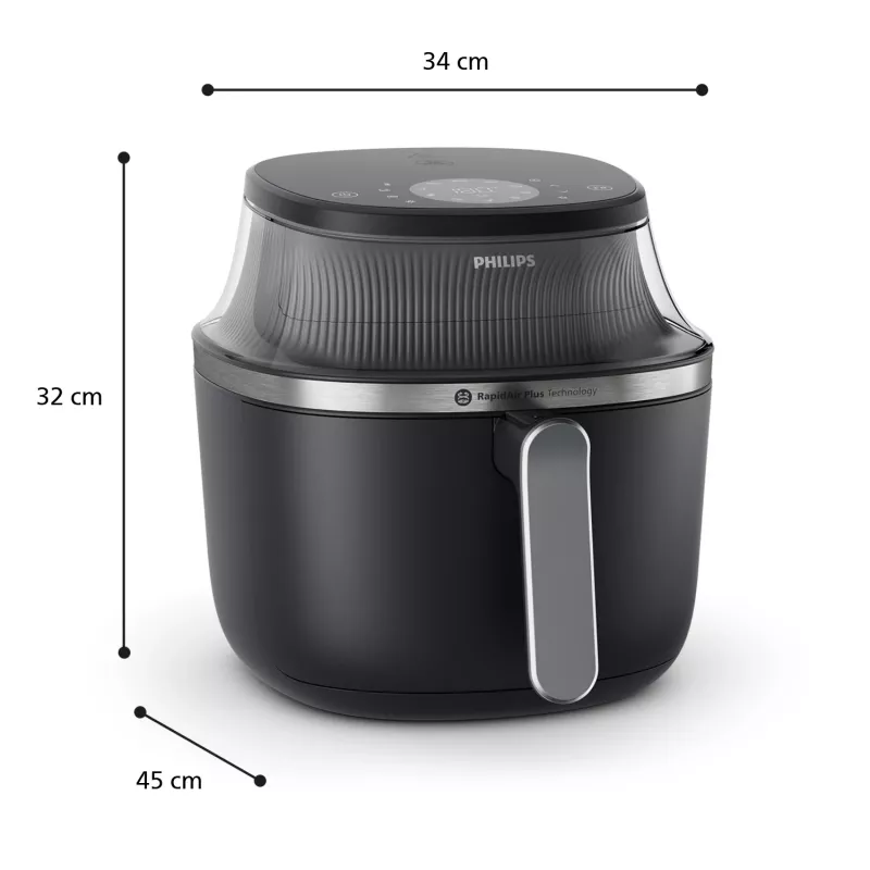 Gorące powietrze frytkownica Philips 3000 Series Ovi XL NA341/00 - RapidAir Plus blatowa frytkownica powietrzna