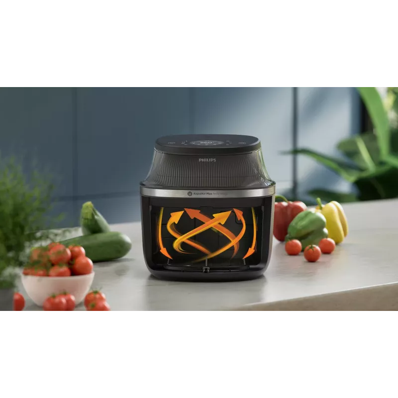 Gorące powietrze frytkownica Philips 3000 Series Ovi XL NA341/00 - RapidAir Plus blatowa frytkownica powietrzna
