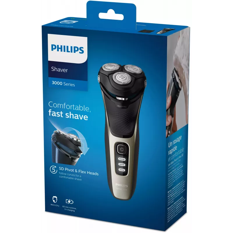Philips SHAVER Series 3000 S3230/52 elektryczna golarka na mokro i sucho, seria 3000