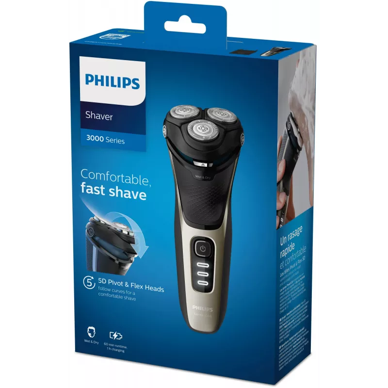 Philips SHAVER Series 3000 S3230/52 elektryczna golarka na mokro i sucho, seria 3000