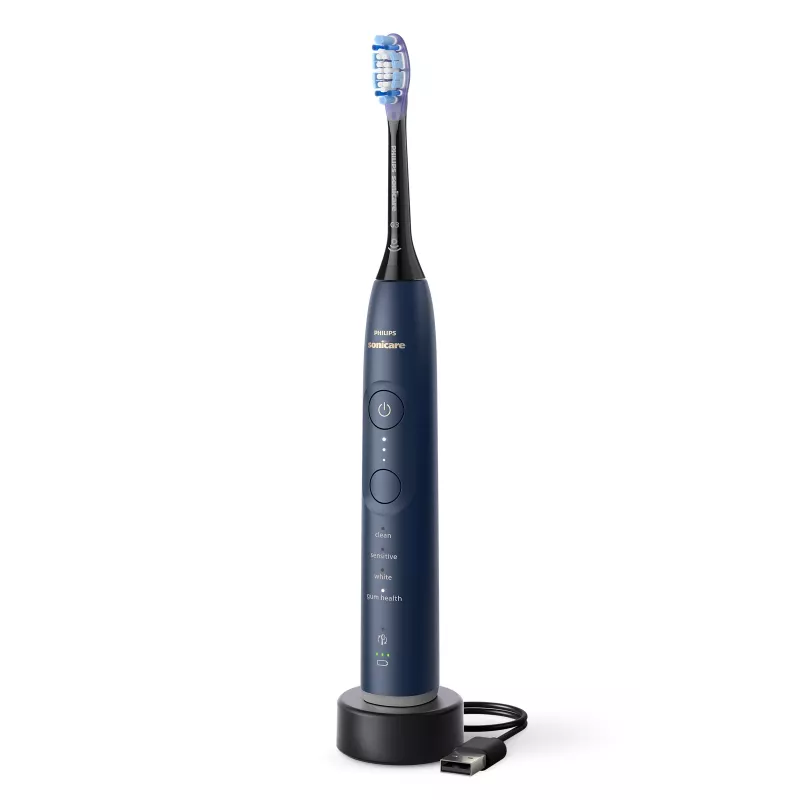 Ładowalna szczoteczka soniczna Philips Series 7100 HX7423/08 — wbudowany akumulator litowo-jonowy, 4 końcówki wymienne, Daily Care/Gum Care/Sensitive