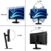 Monitor Philips 24B2U3601 23,8 cala (60,5 cm) IPS Quad HD 2560x1440, koncentrator USB 3.2, USB-C, głośniki, regulacja wysokości, VESA, czarny
