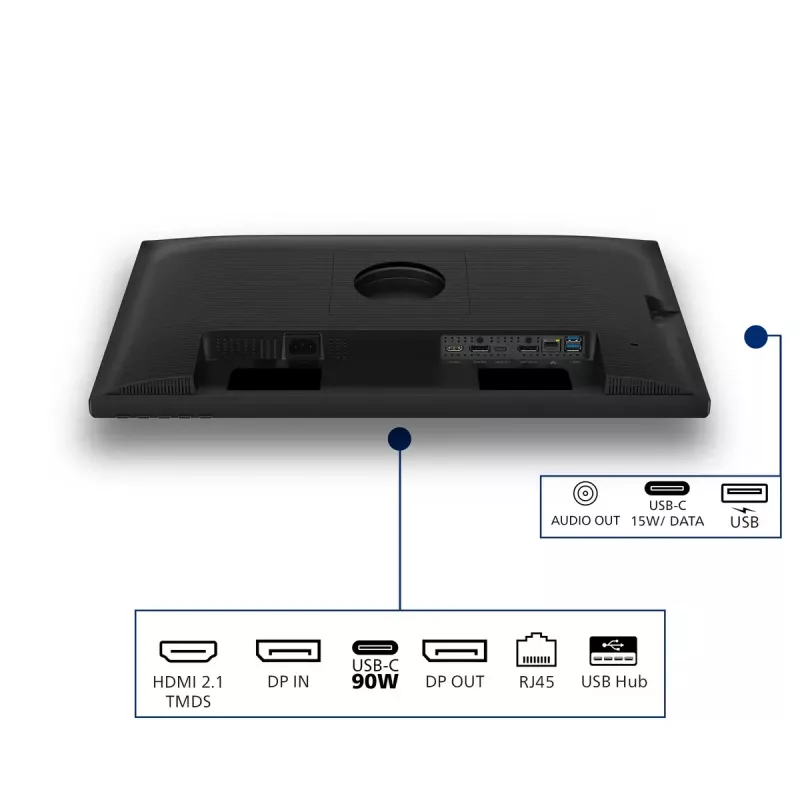 Monitor Philips 24B2U3601 23,8 cala (60,5 cm) IPS Quad HD 2560x1440, koncentrator USB 3.2, USB-C, głośniki, regulacja wysokości, VESA, czarny