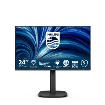 Monitor Philips 24B2U3601 23,8 cala (60,5 cm) IPS Quad HD 2560x1440, koncentrator USB 3.2, USB-C, głośniki, regulacja wysokości, VESA, czarny
