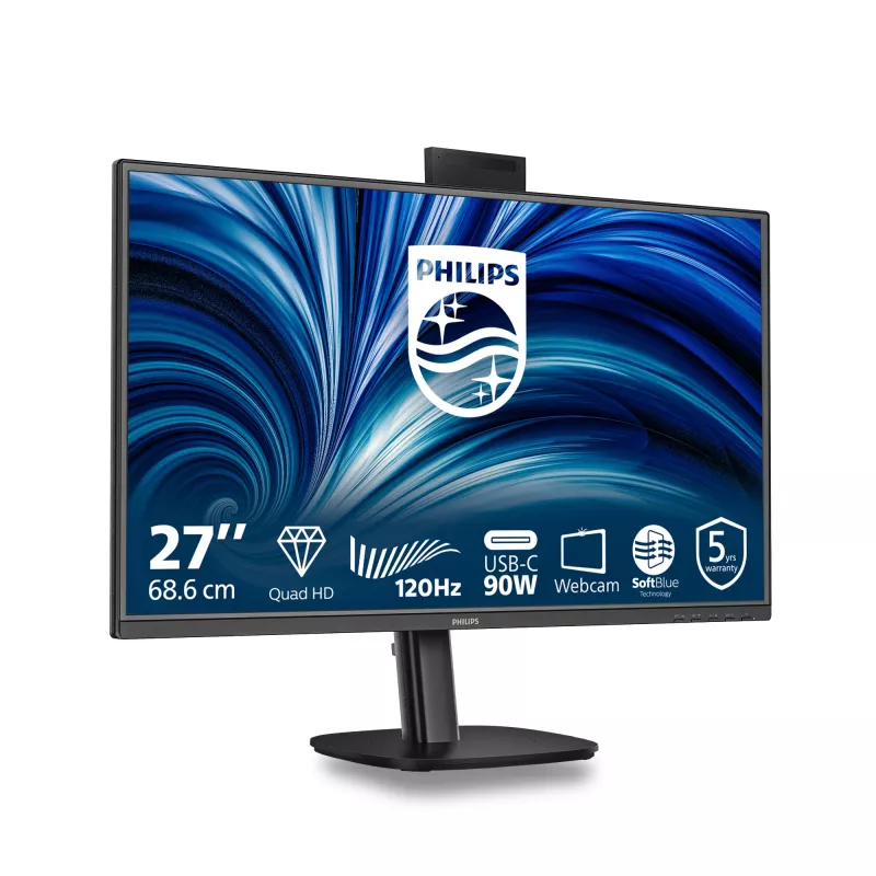 Philips 3000 series 27B2U3601H/00 monitor komputerowy 68,6 cm (27 cali) 2560 x 1440 pikseli Quad HD LCD Czarny