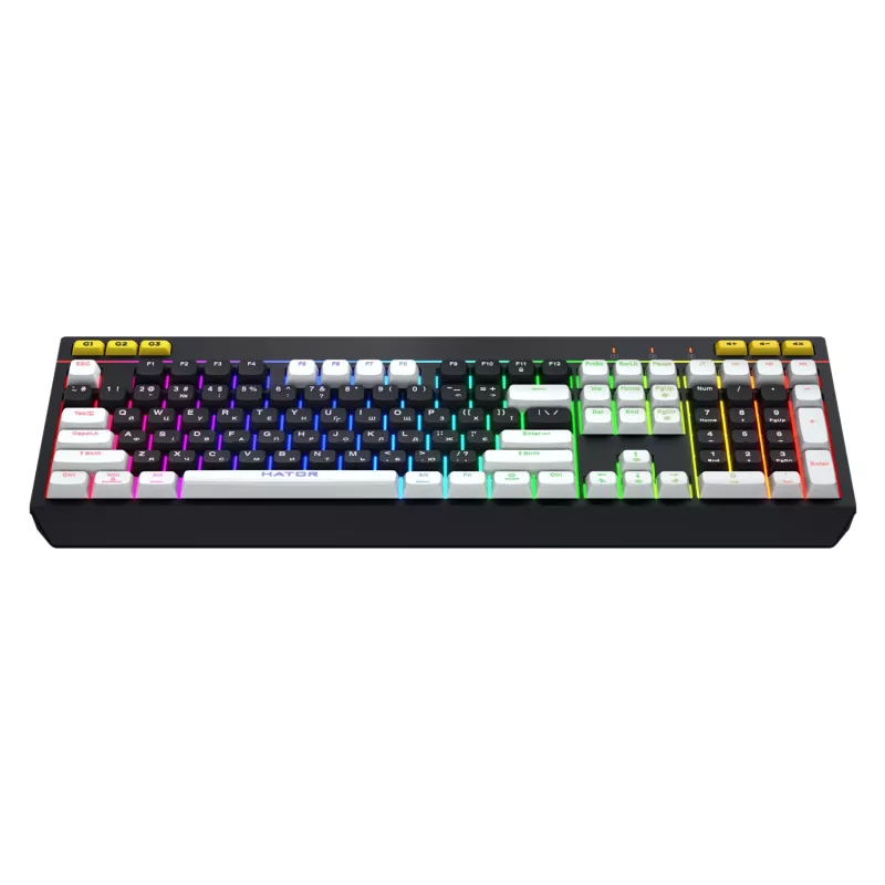 HATOR Icefall klawiatura gamingowa USB QWERTY US English czarna RGB LED