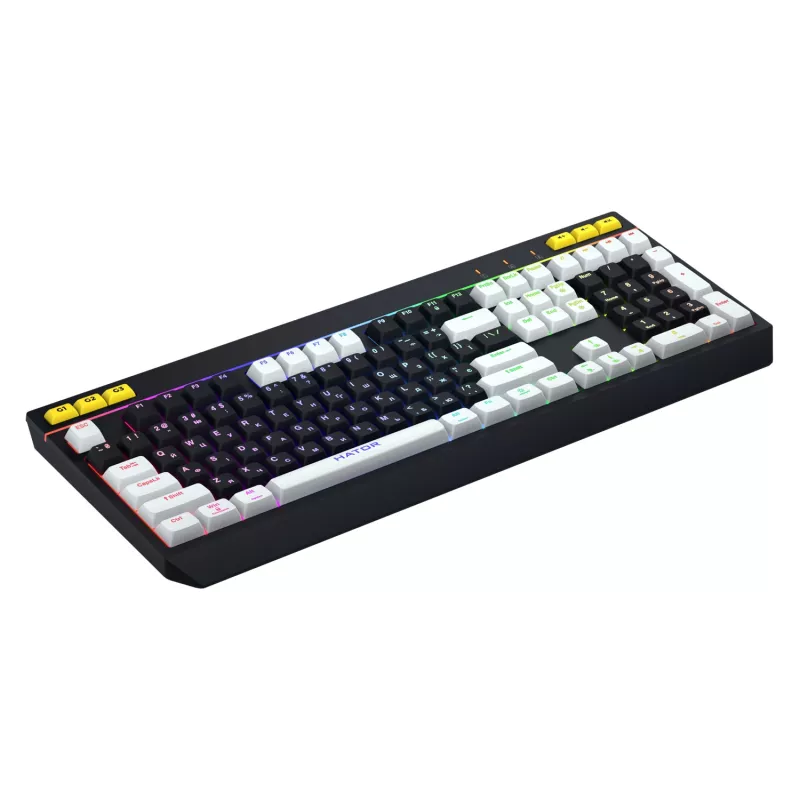 HATOR Icefall klawiatura gamingowa USB QWERTY US English czarna RGB LED