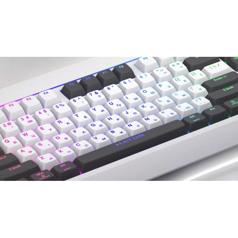 HATOR Icefall klawiatura gamingowa USB QWERTY US English czarna RGB LED