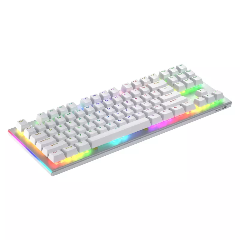 Klawiatura HATOR Gravity X TKL do gier USB QWERTY US English biała