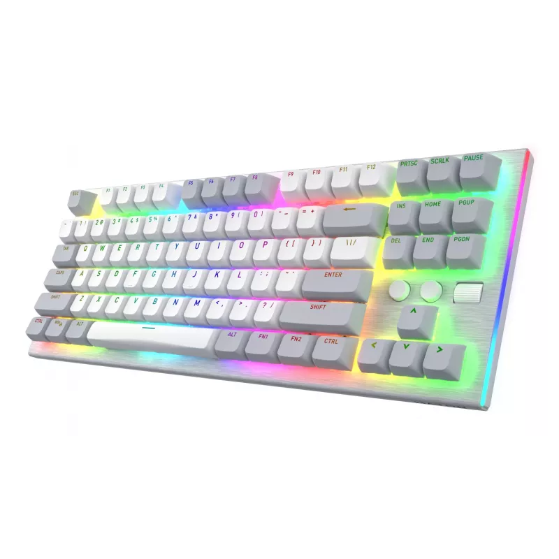 Klawiatura HATOR Gravity TKL Gaming USB QWERTY US English biała