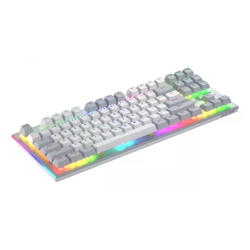 Klawiatura HATOR Gravity TKL Gaming USB QWERTY US English biała