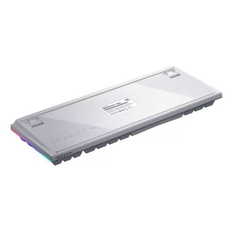Klawiatura HATOR Gravity TKL Gaming USB QWERTY US English biała