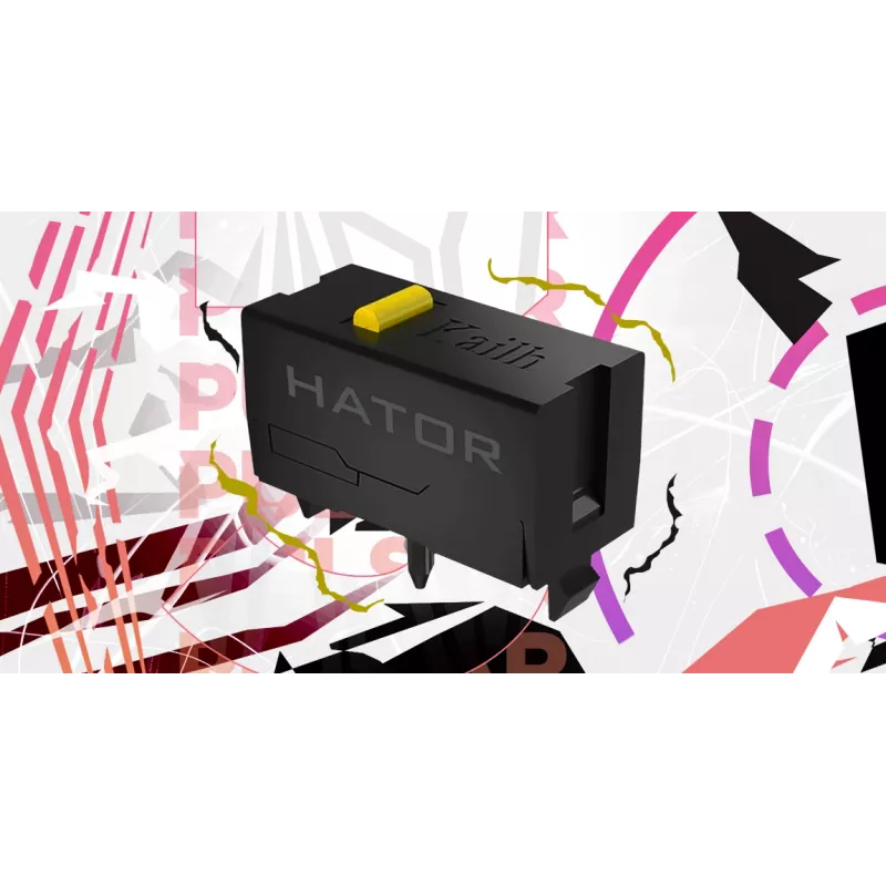 Mysz HATOR Pulsar 3 Optyczna Żółta 12000 DPI 6 Przycisków Biała