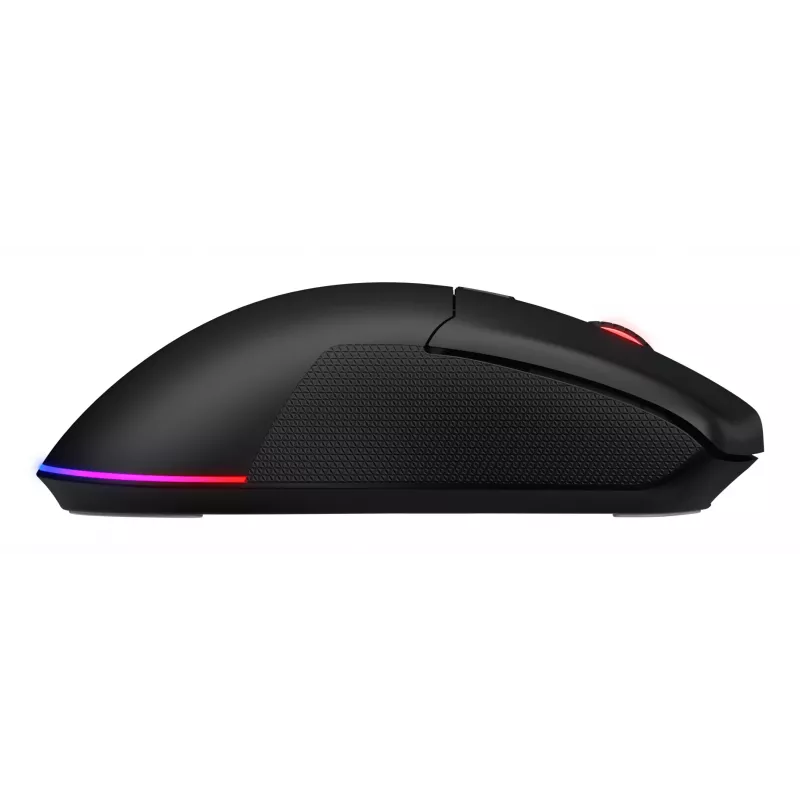 Mysz HATOR Pulsar 3 Wireless, czarna - Przełączniki optyczne żółty 100M PixArt PMW 3311 (HTM630)