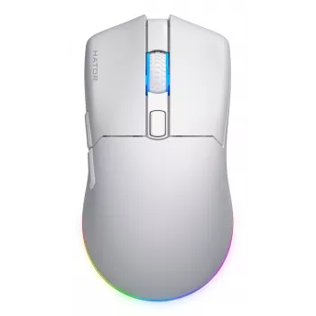 HATOR Pulsar 3 Wireless, biała - Optyczne żółte przełączniki 100M, PixArt PMW 3311 (HTM631)