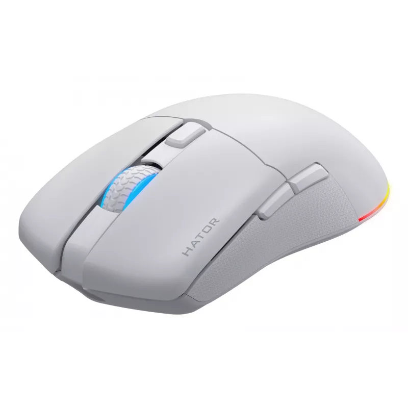 HATOR Pulsar 3 Wireless, biała - Optyczne żółte przełączniki 100M, PixArt PMW 3311 (HTM631)