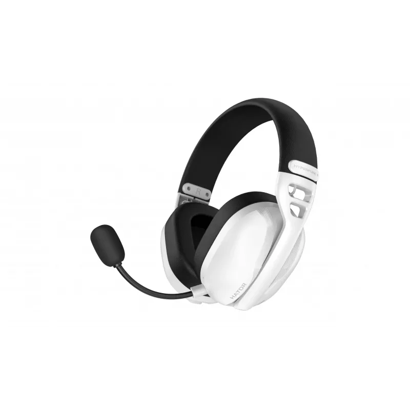 HATOR Hyperpunk 3 bezprzewodowego zestawu słuchawkowego Wired & Wireless Head-band Gaming USB Type-C / USB Type-A Bluetooth biały