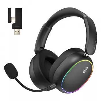 HATOR Phoenix 2 bezprzewodowego zestawu słuchawkowego Wired & Wireless Head-band Gaming USB Type-C / USB Type-A Bluetooth Czarny
