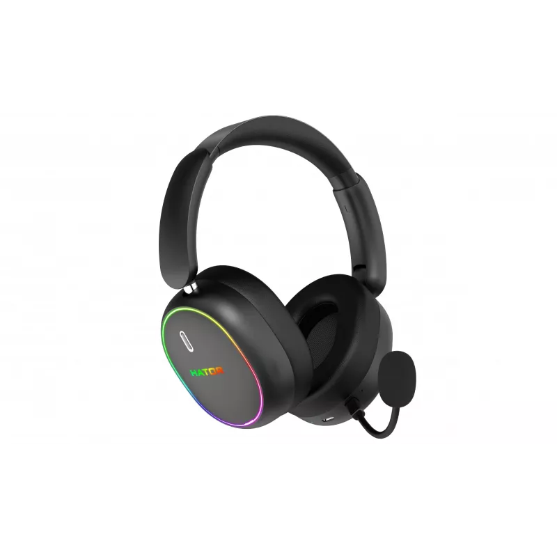 HATOR Phoenix 2 bezprzewodowego zestawu słuchawkowego Wired & Wireless Head-band Gaming USB Type-C / USB Type-A Bluetooth Czarny