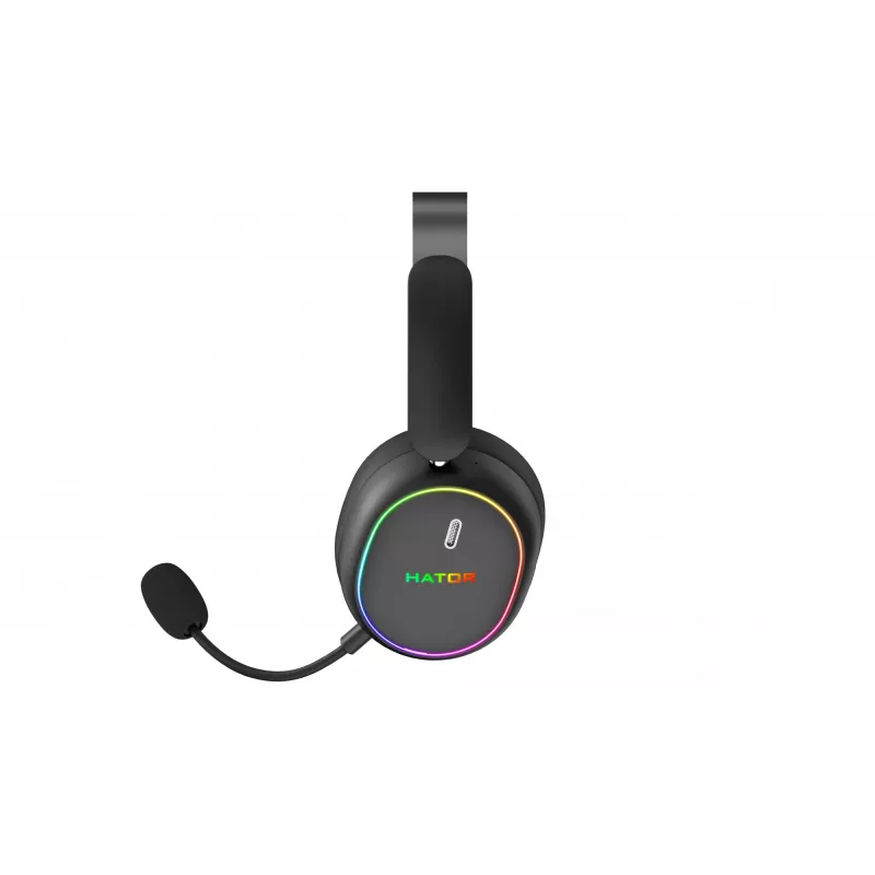 HATOR Phoenix 2 bezprzewodowego zestawu słuchawkowego Wired & Wireless Head-band Gaming USB Type-C / USB Type-A Bluetooth Czarny