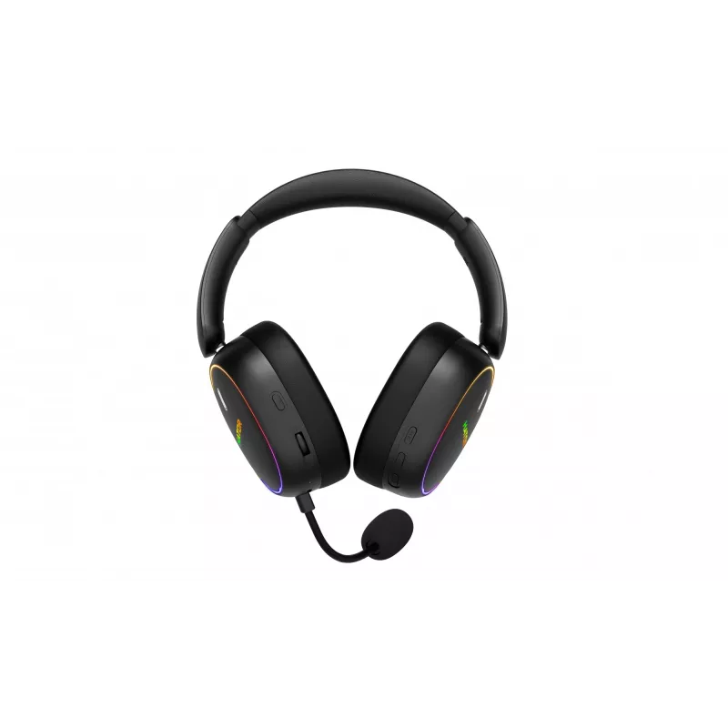 HATOR Phoenix 2 bezprzewodowego zestawu słuchawkowego Wired & Wireless Head-band Gaming USB Type-C / USB Type-A Bluetooth Czarny
