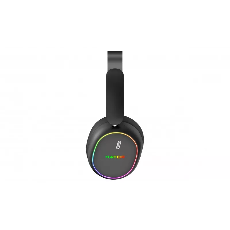 HATOR Phoenix 2 bezprzewodowego zestawu słuchawkowego Wired & Wireless Head-band Gaming USB Type-C / USB Type-A Bluetooth Czarny