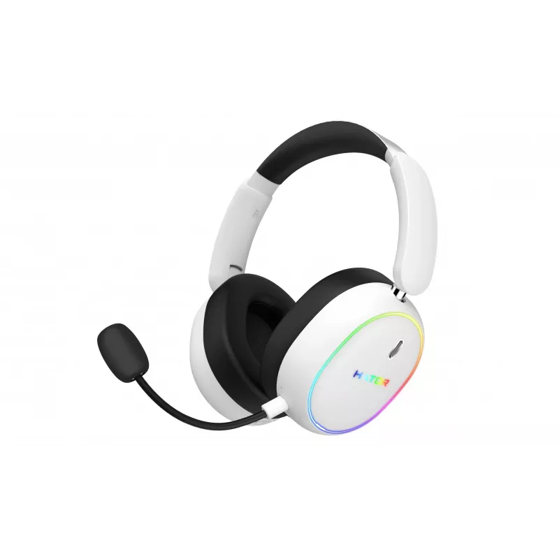 Zestaw słuchawkowy HATOR Phoenix 2 Wireless Przewodowy i Bezprzewodowy Nagłowny Gamingowy USB Typ-C / USB Typ-A Bluetooth Biały