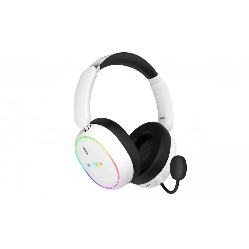 Zestaw słuchawkowy HATOR Phoenix 2 Wireless Przewodowy i Bezprzewodowy Nagłowny Gamingowy USB Typ-C / USB Typ-A Bluetooth Biały
