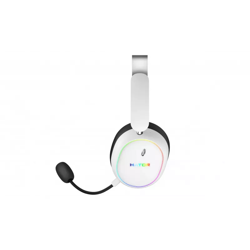 Zestaw słuchawkowy HATOR Phoenix 2 Wireless Przewodowy i Bezprzewodowy Nagłowny Gamingowy USB Typ-C / USB Typ-A Bluetooth Biały