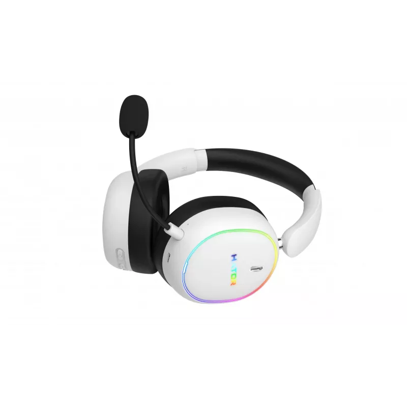 Zestaw słuchawkowy HATOR Phoenix 2 Wireless Przewodowy i Bezprzewodowy Nagłowny Gamingowy USB Typ-C / USB Typ-A Bluetooth Biały