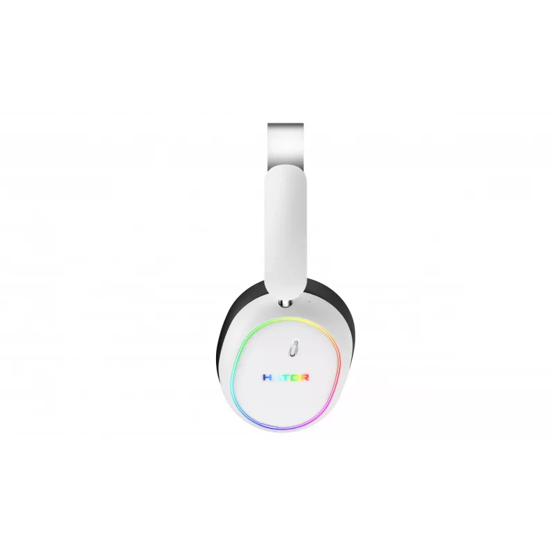 Zestaw słuchawkowy HATOR Phoenix 2 Wireless Przewodowy i Bezprzewodowy Nagłowny Gamingowy USB Typ-C / USB Typ-A Bluetooth Biały